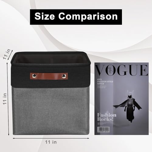 Bagnizer Collapsible Fabric Storage Cubes 11x11 Cube Storage Bins, 4 Pack - Image 3