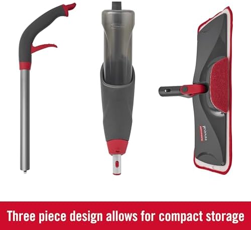 Rubbermaid Reveal Spray Mop Floor Cleaning Kit, 3 Reusable Microfiber Wet Pads - Image 3