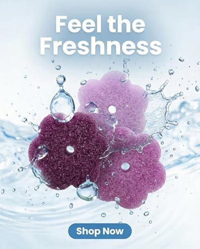 Scrub Flower Sponges, Temperature Sensitive, Non-Scratch - Image 6