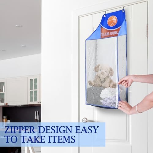 SPINFOX 2 Pack Over the Door Laundry Hamper, Hanging Basketball Basket - Image 3