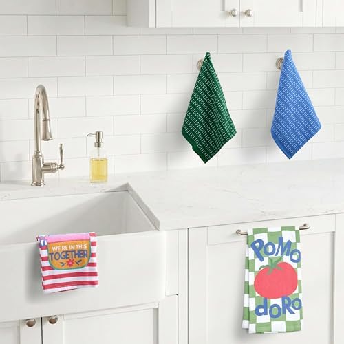 Ritz 4-Piece Kitchen Towel Set, Sardines & Pomodoro Tomato Prints - Image 4