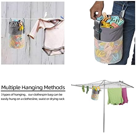 Mesh Clothespin Bag Holder Outside, Ventilation and Moisture Resistance - Image 6