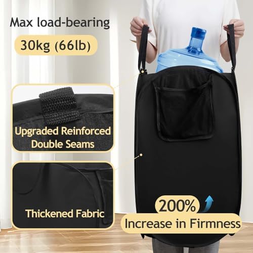 Upgraded Polyester Pop-up Laundry Hamper 2 Pack, 70L Laundry Basket - Image 3