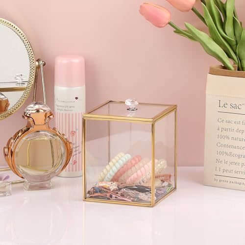 Hipiwe Gold Glass Vanity Box Vintage Apothecary Jars - Image 5