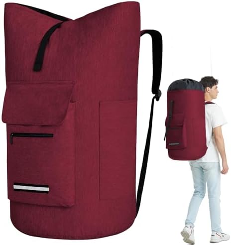 Laundry Bag With 4 Pockets，Laundry Bag With Shoulder Straps，Sturdy Laundry by QUOVEXA-SimplifyYourDay