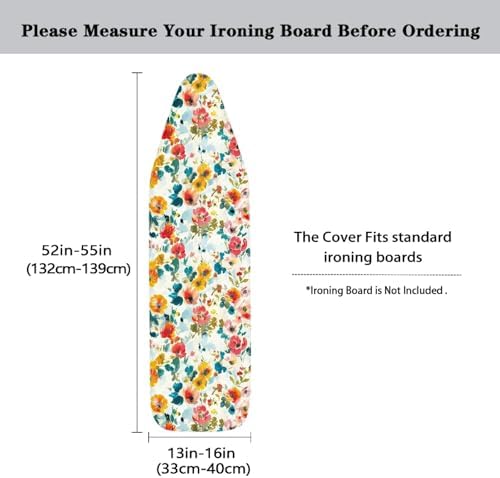 Vintage Floral Ironing Board Cover and Pad 15x54 - Image 5