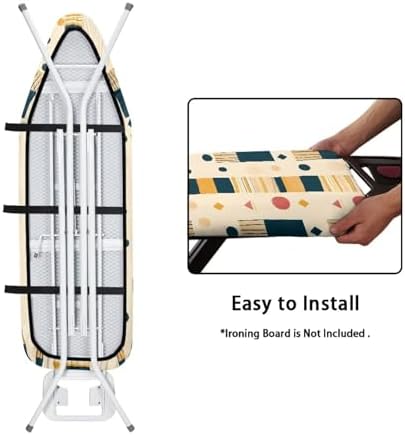 Minimalist Geometric Steam Ironing Board Cover Tea Stained Color Stain - Image 4