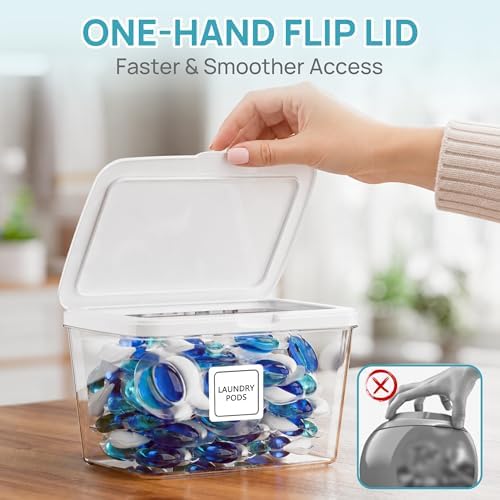 Vtopmart 5 Pack Laundry Pods & Detergent Container, Dryer Sheet Holder - Image 5