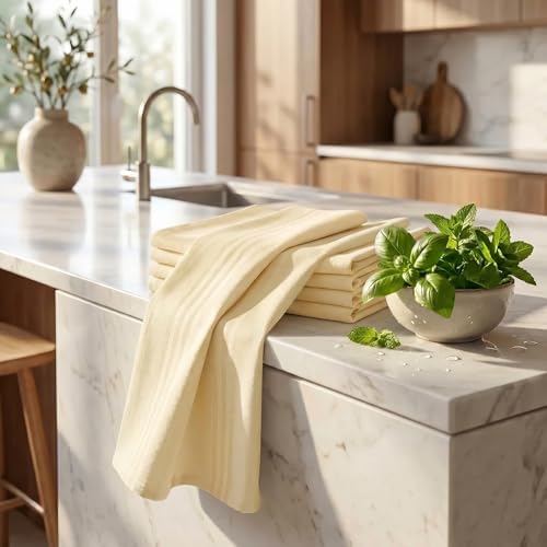 Urban Villa Kitchen Towels Cotton Dish Towels 20”x30” Yellow - Image 6