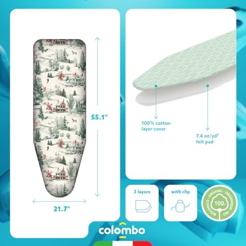 Colombo Ironing Board Cover 55.1” x 21.7” – Fits Boards Up to 51.2” x 17.7” – - Image 2