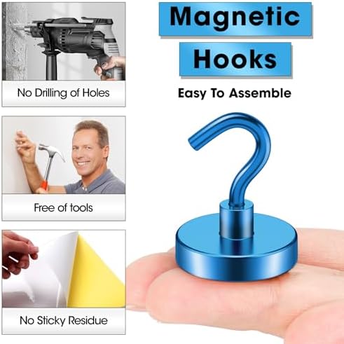 VNDUEEY Cruise Must Haves, 80 Lbs Magnetic Hooks, Cruise Magnets - Image 3