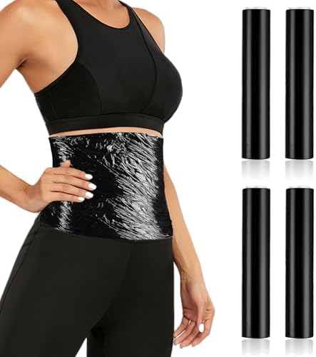 4 Rolls 60 Meters Plastic Osmotic Body Wrap Film, Body Wraps Weight Loss by LEPump