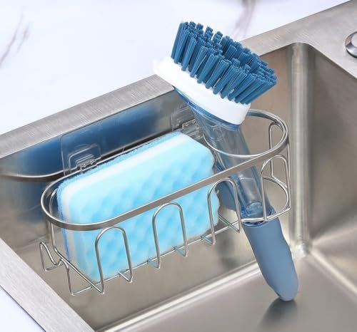 TESOT Sink Caddy Sponge Holder for Kitchen Sink 2 Suspension Options, SUS304 - Image 4