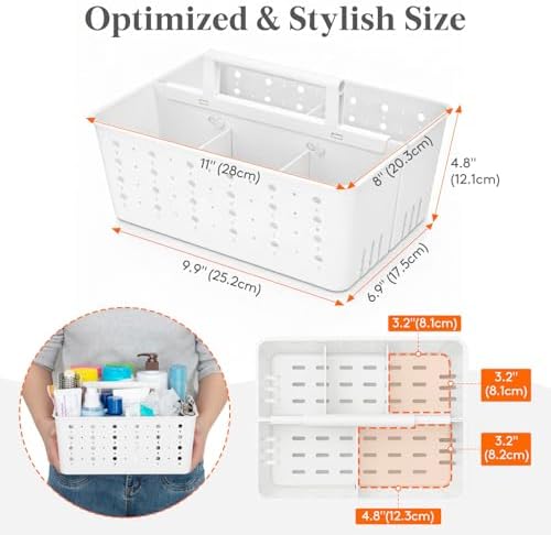 Lifewit Portable Shower Caddy, Plastic Basket Organizer, 2 Pack - Image 2