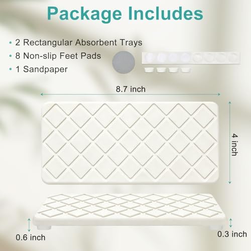 Small Quick Dry Bathroom Counter Trays Water Absorbing Stone Kitchen Soap - Image 5