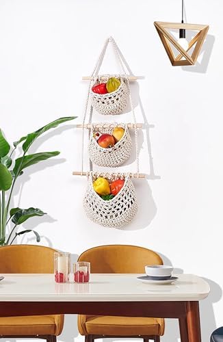 AARAINBOW Wall Cotton Hanging Baskets, Large 3 Tier Decorative Wall Basket - Image 7