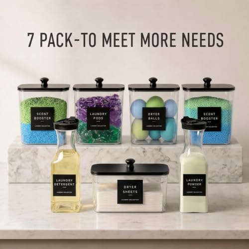 5+2 Pack Laundry Pods Containers & Dryer Sheet Holder & Laundry Detergent - Image 3