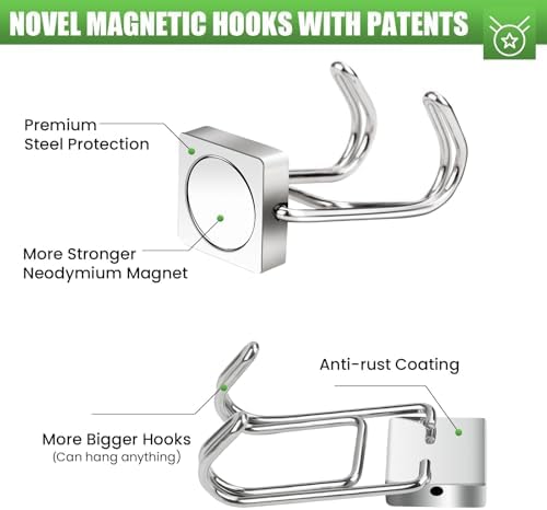 MIKEDE Magnetic Hooks 6Pcs 80lbs+ Magnet Hook 2026 Cruise Essentials - Image 3