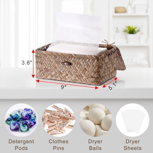 Dryer Sheet Holder, Woven Seagrass Dryer Sheets Container - Image 4