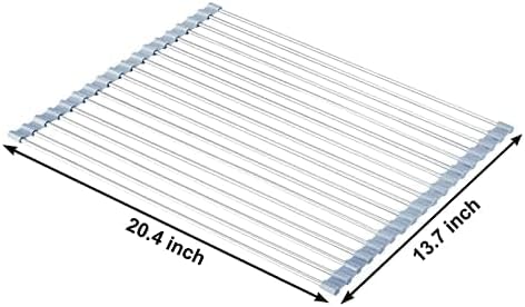 Over The Sink Dish Drying Rack, Roll Up Dish Drying Rack Kitchen Dish Rack - Image 4