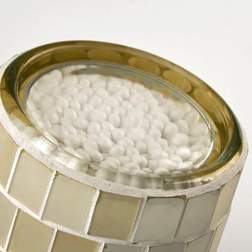 Mosaic Thick Glass Bathroom Qtip Holder, 1 Pack - Image 4