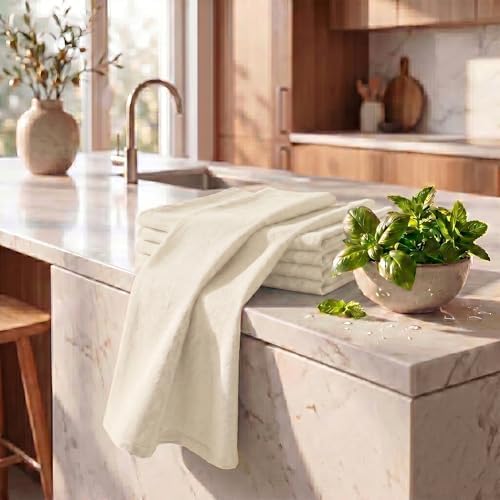 Urban Villa Kitchen Towels Cotton Dish Towels 20”x30” Ivory - Image 6