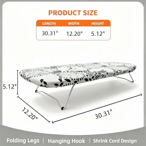 Tabletop Ironing Board with Heat Resistant Cover and Pad - Image 3