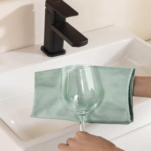 Microfiber Glass Cleaning Cloth 8 Pack, 16 Inch x 12 Inch, Lint Free Quickly - Image 3