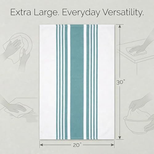 Urban Villa Kitchen Towels Cotton Dish Towels 20”x30” Aqua - Image 3