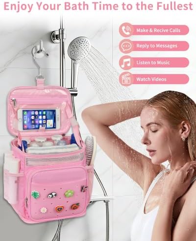 Hanging Shower Caddy Portable, Mesh Shower Bag - Image 5