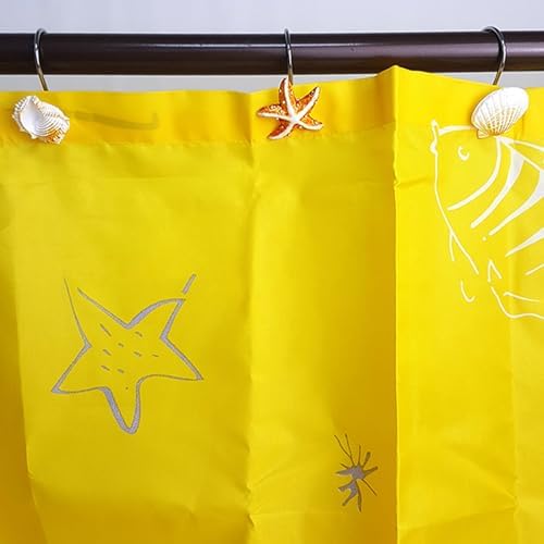 Seashell Shower Curtain Hooks 12pcs Beach Shower Curtain Rings Bath Shower - Image 6