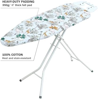Ironing Board Cover and Pad Standard Size 15 x 54, 3 Pairs of Hook and Loop - Image 3