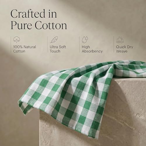 Urban Villa Kitchen Towels Cotton Dish Towels 20”x30” Hunter Wht - Image 4
