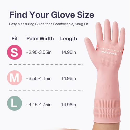 Rubber Dishwashing Gloves, Reusable Cleaning Gloves - Image 7