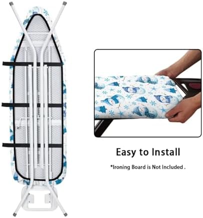 Snowman Ironing Board Cover Extra Thick Heavy Duty Padded 3 Layers, Christmas - Image 4