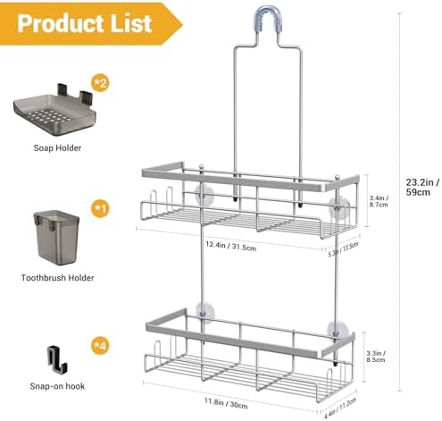 Hanging Shower Caddy Over Showerhead - Image 6