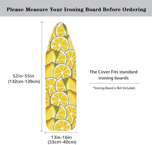 Lemon Ironing Board Covers for Full Size, Extra Long and Wide Large Ironing - Image 5
