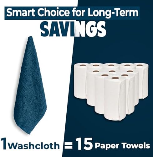 DAN RIVER 24 Pack Cotton Wash Cloths Set - Image 6