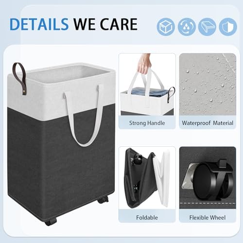 HomeHacks 90L Rolling Laundry Basket - Image 3
