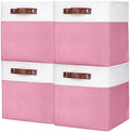 Bagnizer Collapsible Fabric Storage Cubes 11x11 Cube Storage Bins, 4 Pack by Bagnizer