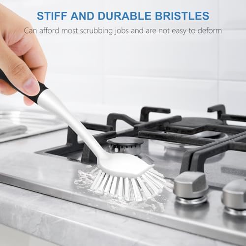 SetSail Dish Brush with Handle, 3 Pack Stiff Bristles Dish Scrubber - Image 4