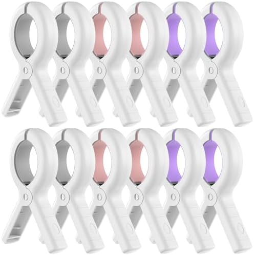 Senbowe 12 Pack Beach Towel Clips, Pool Chair Clips, Heavy Duty Plastic Clothes by Senbowe