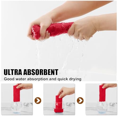 Homaxy 12 Pack Super Soft Absorbent Dish Cloths - Image 3