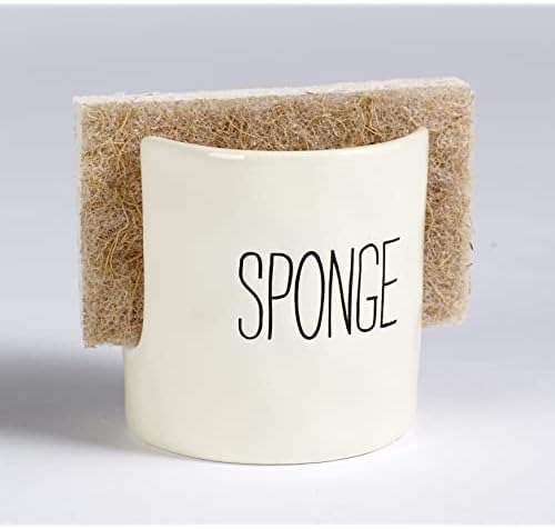 Mud Pie Kitchen Dish Sponge Holder Caddy, Off White - Image 5
