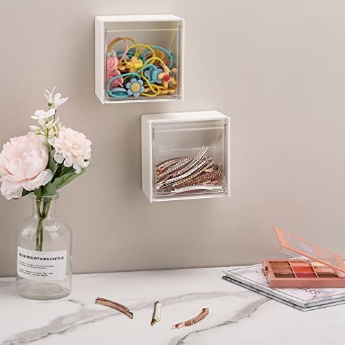 Tecbeauty 2PCS Cotton Pads Holder Dispenser, Wall Mounted Cotton Ball - Image 2