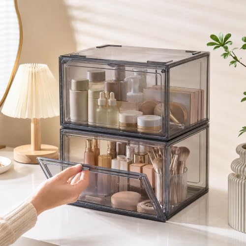 MMBABY 12 Pack Acrylic Shoe Boxes– Ultra Clear Plastic Stackable Sneaker Storage - Image 3