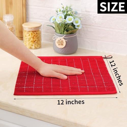 Homaxy 100% Cotton Terry Kitchen Dish Cloths, 12 Pack - Image 5
