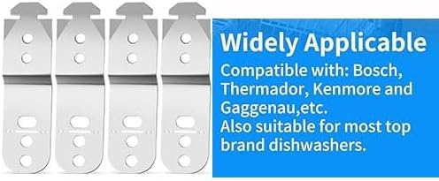 (4 pcs) for Boschh Dishwasher Mounting Bracket 619985 Compatible with Models AP4538351, 00605007, 00628371, 628371 Universal mounting Bracket