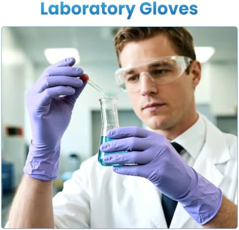 Borje Nitrile Exam Gloves Large, Iris Blue - Image 6