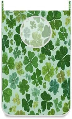 Green St Patrick Clovers Hanging Laundry Hamper Door Hampers Bag Basket by Tatenale